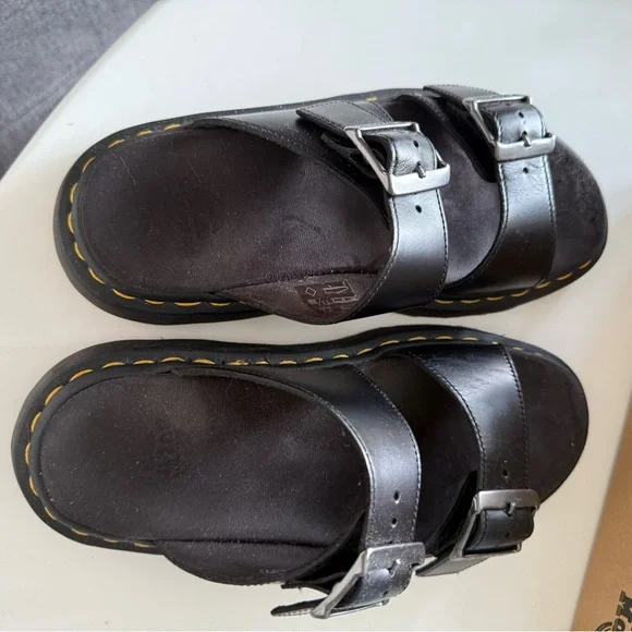 Dr. Martens Black Leather Sandals - Josef Size 7 - Picture 2 of 5